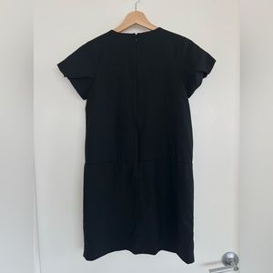 Black Short Sleeve Theory Dress with Pockets